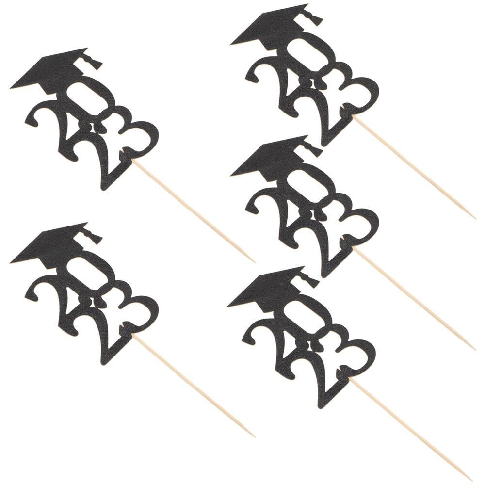 Gadpiparty 25pcs Graduation Cake Decoration Picks Fun Cupcake Toppers for Graduates Elegant Cake Ornaments for Parties Celebrations Desserts for Graduation Season Festivities