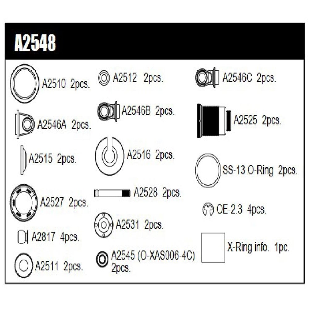 Mugen Seiki Shock Set (1 Pair): MTC2R