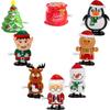 Gawertoy 8 Pack Christmas Wind Up Toys, Assorted Clockwork Toys Christmas Wind-Up Toys Assortments Mini Jumping Walking Toys Goody Bag Fillers Christmas Party Favors for Kids Boys and Girls (#C) view 1