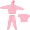 1/12 Scale Figure Doll Clothes, Scale Male Clothes,Men's Hoodie Pants Trousers Clothing Top+Pants+Hoody Outfit Costume for 6inch Male Action Figure Body Doll (Pink) view 1