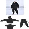 1/12 Scale Figure Doll Clothes, Scale Male Clothes,Men's Hoodie Pants Trousers Clothing Top+Pants+Hoody Outfit Costume for 6inch Male Action Figure Body Doll (Black) view 2