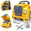 MOBIUS Toys Motor Engine Playset - Large Truck Mechanic Build & Repair Toy with Lights, Sounds & Tools - Educational Take Apart Engine Model for Kids Ages 3-7 - STEM Learning Gift, Yellow Edition view 1