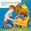 MOBIUS Toys Motor Engine Playset - Large Truck Mechanic Build & Repair Toy with Lights, Sounds & Tools - Educational Take Apart Engine Model for Kids Ages 3-7 - STEM Learning Gift, Yellow Edition view 4