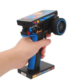 Radio Control Transmitter, RC Transmitter RC Car Radio System Remote Controller Transmitter for WLToys 124017 124016 144010 104072 124007 Blue and Black
