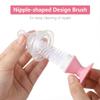 Ariseno 4-in-1 Baby Bottle Brush Set, Including Nylon Bottle Brush, Cap, Straw, Nipple Brushes, BPA-Free (Pink) view 4