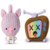 Ami Amis Plush Knit Toy 4-Inch Oinkie & Telly, Cute Collectible Stuffed Plush Toys 2-Pack view 1