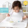Bumkins Baby Bowls, Silicone Baby Feeding Set, Suction Bowls for Baby and Toddler with Spoon and Lid, First Feeding Set, Platinum Silicone Bowl for Babies 4 Months view 2