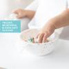 Bumkins Baby Bowls, Silicone Baby Feeding Set, Suction Bowls for Baby and Toddler with Spoon and Lid, First Feeding Set, Platinum Silicone Bowl for Babies 4 Months view 4