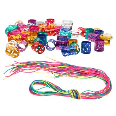 120 Piece Metal Hair Rings for Braids and Dreadlocks Extension