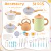 Dreamon Kids Play Kitchen Accessories, Pretend Play Cooking Toys Set, Cookware Pots and Pans Utensils Playset for Toddlers, Kids Kitchen Cooking Play Set Gifts for Boys Girls 3 4 5 6 Years Old view 4