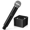 ibasenice Simulation Microphone Toy with Square Mic Flag Prop for Kids Stage Play Cosplay Parties and Speech Practice 9.65 Inch Portable Plastic Fake Microphone view 1