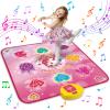 maysida Unicorn Dance Mat Toys for 3-12 Year Old Girls, Dance Pad with LED Lights, Built-in Music, 6 Game Modes, Electronic Dancing Mat as Christmas Birthday Gift for 3 4 5 6 7 8 9+ Girls (Pink) view 1