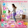 maysida Unicorn Dance Mat Toys for 3-12 Year Old Girls, Dance Pad with LED Lights, Built-in Music, 6 Game Modes, Electronic Dancing Mat as Christmas Birthday Gift for 3 4 5 6 7 8 9+ Girls (Pink) view 3
