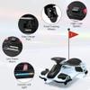 12V Ride on Drift Car,Kids Electric Drifting Go-Kart High/Low Variable Speed with 5 Wheels,Built-in Music,Front+Tail LED Light,Low-Power Alarm(White) view 3