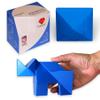 Pickagram Tangram 3D Magnetic Puzzle for Kids (8-12), Adults & Seniors | STEM Certified Fidget Puzzle - Magnetic Pattern Blocks for Cognitive Development, Creativity & Focus - Blue view 1