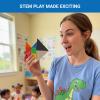 Pickagram Tangram 3D Magnetic Puzzle for Kids (8-12), Adults & Seniors | STEM Certified Fidget Puzzle - Magnetic Pattern Blocks for Cognitive Development, Creativity & Focus - Random Mix view 4