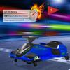 12V Ride on Drift Car,Kids Electric Drifting Go-Kart High/Low Variable Speed with 5 Wheels,Built-in Music,Front+Tail LED Light,Low-Power Alarm(Blue) view 2