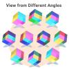 iKeelo Color Cube (80mm) with Stand - Mega Cube in Cyan, Magenta and Yellow - Mesmerizing Acrylic Prism for Desk Decor, A Fun Conversation Starter view 4