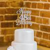 Happy 48th Birthday Cake Toppers Silver Glitter, Cheers to 48 Years Old Bday Decoration 48th Anniversary Cake Topper, Forty-eight Theme Cake Decorations for Birthday Anniversary Party view 4