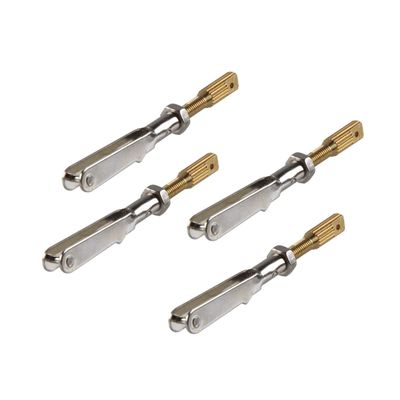 ZHIPAIJI RC Airplane Part, 10 Pcs M2/M3 RC Model Iron Metal Clevis Chuck Pull Rod Connector Coupler Screw Spare Parts for DIY RC Airplane Plane Aircraft Models Accessories (Color : M2)