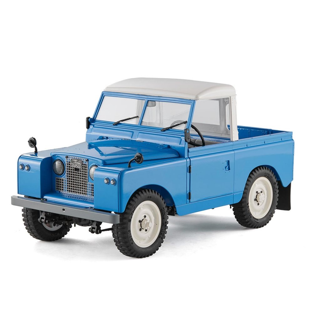 BEEZRC FMS 1/12 RC Crawler Land Rover Series II RC RTR 4WD 2.4G Model Car Hobby RC Crawler RC Cars Offroad RC Truck Remote Control Car with Transmitter LED Lights for Adults(Blue)