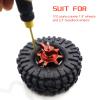 HOPLEX RC Car Tires Tool 1.9 2.2 inch Beadlock Hub Tire Assemble/Removal Tool Fits for for Traxxas TRX4 TRX6 Axial SCX10 II III Redcat 1/10 RC Crawler (Red) view 2