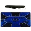 MBROS 94.5 x 47 Inch Professional Poker Mat Portable Rubber Foam Poker Table Top Layout Rectangular Poker Mat (Green,Blue) view 1