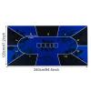 MBROS 94.5 x 47 Inch Professional Poker Mat Portable Rubber Foam Poker Table Top Layout Rectangular Poker Mat (Green,Blue) view 2
