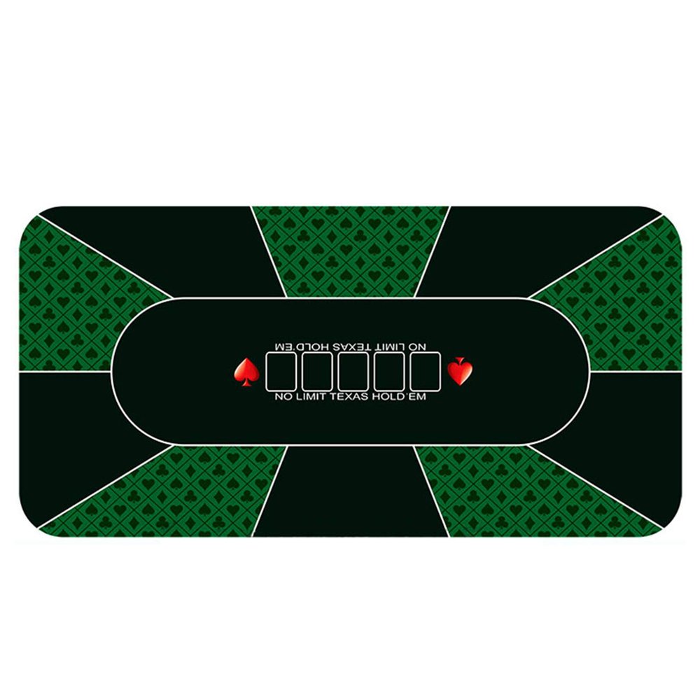 MBROS Professional Poker Mat, Portable Poker Table Mat 8 Player, Poker Game Mat with Carrying Bag - 3 Sizes