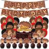 Hedgehog Birthday Party Supplies Cute Hedgehog Party Decorations Include HAPPY BIRTHDAY Banner Balloons Cake Topper Cupcake Toppers Cartoon Animals Birthday Party Decoration view 1