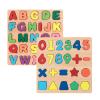 Wooden Puzzles for Toddlers, 2pack Alphabet Shape Puzzles for Kids Wooden Montessori Toddler Alphabet Number Shape for Kids 3 Years Old Boys & Girls view 1