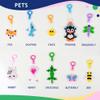 LORHAKI Bead Pets Kit, Art Craft Gift for Kids, Bead Animals Keychain, Art Craft Set for Beginners with Instructions, Pony Beads for Keychain Making Kit, DIY Jewelry Making Kit for Girls view 3