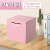 Adults Piggy Bank Must Break to Open, Unbreakable Stainless Steel Piggy Bank for Adults, Metal Savings Box for Cash Saving (Pink, 7.9 inch) view 2