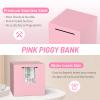 Adults Piggy Bank Must Break to Open, Unbreakable Stainless Steel Piggy Bank for Adults, Metal Savings Box for Cash Saving (Pink, 7.9 inch) view 3