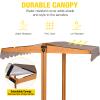 Aivituvin Kids Wooden Sandbox for Backyard, Large Sand Box with 2 Bench Seats and Toy Bin Storage- Bottomless Sand Pit view 4