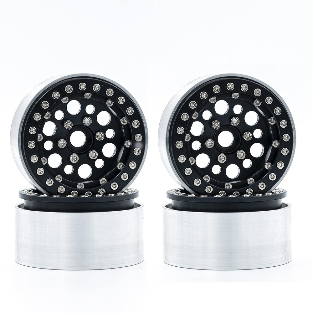 Lifehead 1.9 Inch Split Structure Beadlock Wheels CNC Engraving for 1/10 RC Crawler Car TRAXXAS TRX4 TRX6 Axial SCX10 90046 90047 SCX10 III AXI03007 Tamiya CC01 D90 D110,12mm Hex