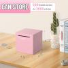 Adults Piggy Bank Must Break to Open, Unbreakable Stainless Steel Piggy Bank for Adults, Metal Savings Box for Cash Saving (Pink, 4.72 inch) view 2