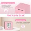 Adults Piggy Bank Must Break to Open, Unbreakable Stainless Steel Piggy Bank for Adults, Metal Savings Box for Cash Saving (Pink, 4.72 inch) view 3