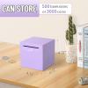 Adults Piggy Bank Must Break to Open, Unbreakable Stainless Steel Piggy Bank for Adults, Metal Savings Box for Cash Saving (Purple, 4.72 inch) view 2