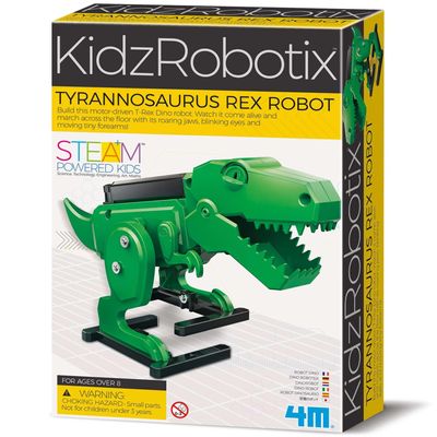 4M Tyrannosaurus Rex Robot - Motor-Driven Dino Robot Kit for Kids Ages 8+ - Build and Watch Your T-Rex Roar and Move!