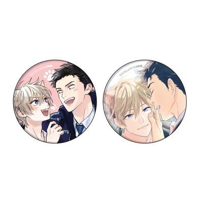 Rental Tama-chan 01 Keisuke Yazawa & Tama [Official & Illustrated Illustration] Can Badge Set of 2