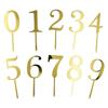 0-9 Number For Cake Topper, 20 Pcs Shiny Gold Acrylic Number Cake Toppers for Birthday Party Wedding Anniversary view 1