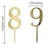 0-9 Number For Cake Topper, 20 Pcs Shiny Gold Acrylic Number Cake Toppers for Birthday Party Wedding Anniversary view 2