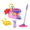 LeapFrog Clean Sweep Learning Caddy, Kids Mop and Broom Cleaning Toy Set for Ages 3-5, Pink view 1