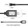 YACSEJAO 2 Pack USB Charger Cable with SM-2P Connector Plug Compatible with 7.4V 1000mA LiPo Batteries for RC Drones Vehicle Buggy Car Truck Boat view 4