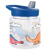 LOGOVISION Kids Tritan Plastic Water Bottle with Straw Lid and Handle, Reusable Tumbler for Toddlers, Unisex for Girls and Boys, 12oz, Dinosaur Walk view 2