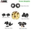 402g SCX10 II Brass Weights Set Diff Cover Steering Knuckles C Hub Link Mounts Clamping Lockouts with Wheel Counterweights for 1/10 RC Crawler AR44 Axial SCX10 Upgrades view 3