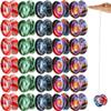 Lenwen 30 Pieces Halloween Yoyo Alloy Metal Yo Yo Responsive Colorful Trick Yoyo Responsive Ball for Beginners, Adults Players, 5 Styles view 1