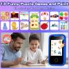 Kids Phone for Boys, Toddler Smart Phone for Girls 3 4 5 6 7 8 Years Old, Birthday Gift for Boys Age 3-8, Pretend Play Toy Phone, Fake Cell Phone with Games, MP3 Music Player(Blue) view 3