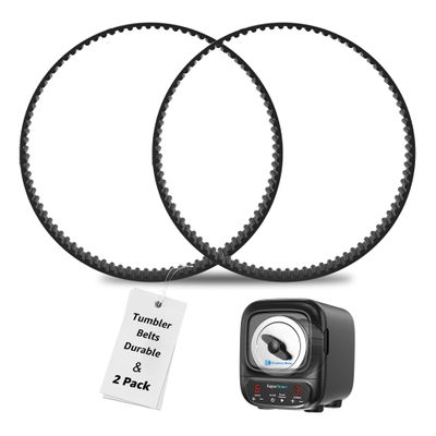 KomeStone K2 Elite Rock Tumbler Belt  Strong & Durable Nylon Replacement Belt with Free 1-Year Support, 2 Pcs